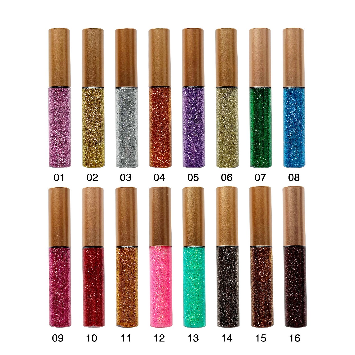 Waterproof 12 Color Private Label Packaging Glitter Liquid Eyeliner