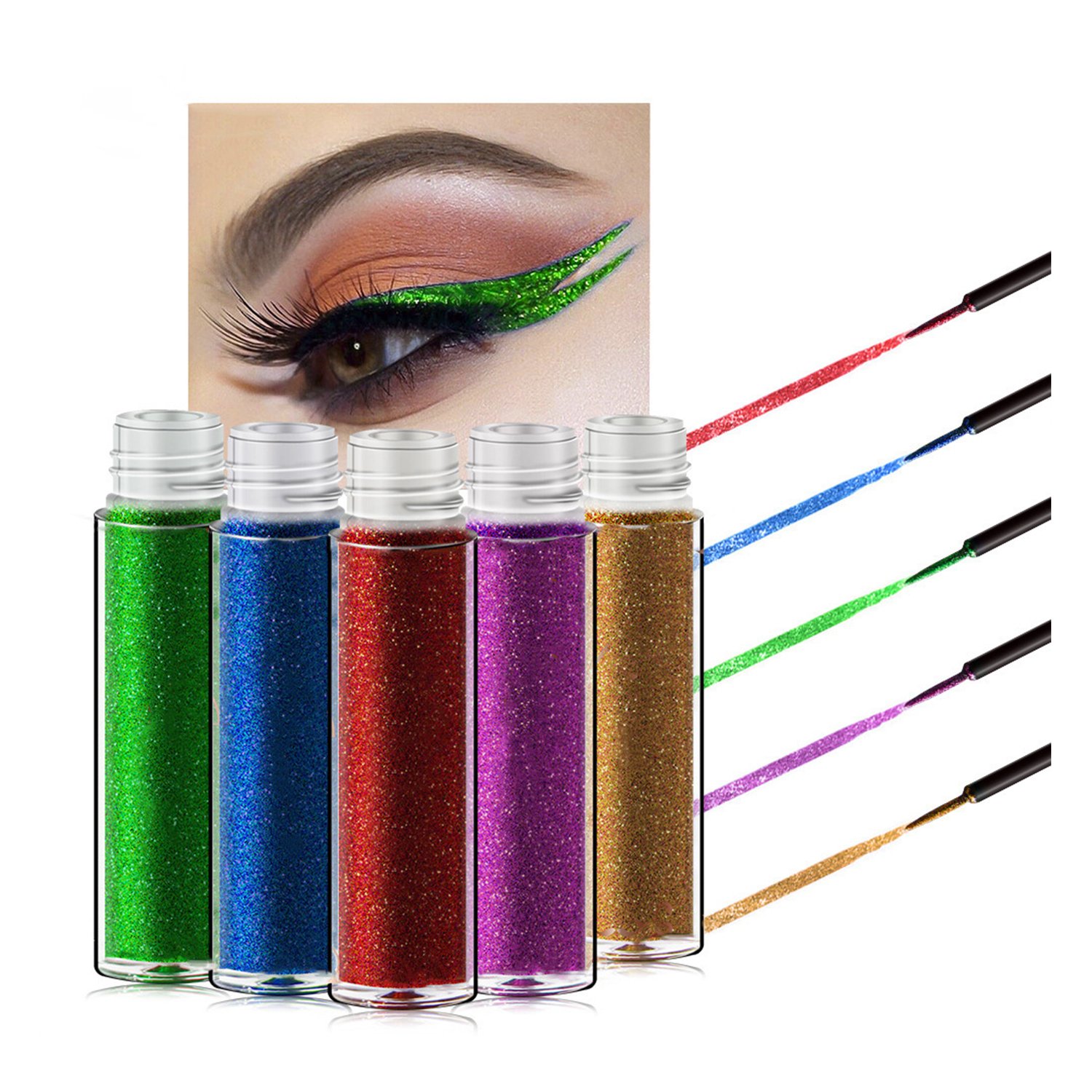 Waterproof 12 Color Private Label Packaging Glitter Liquid Eyeliner