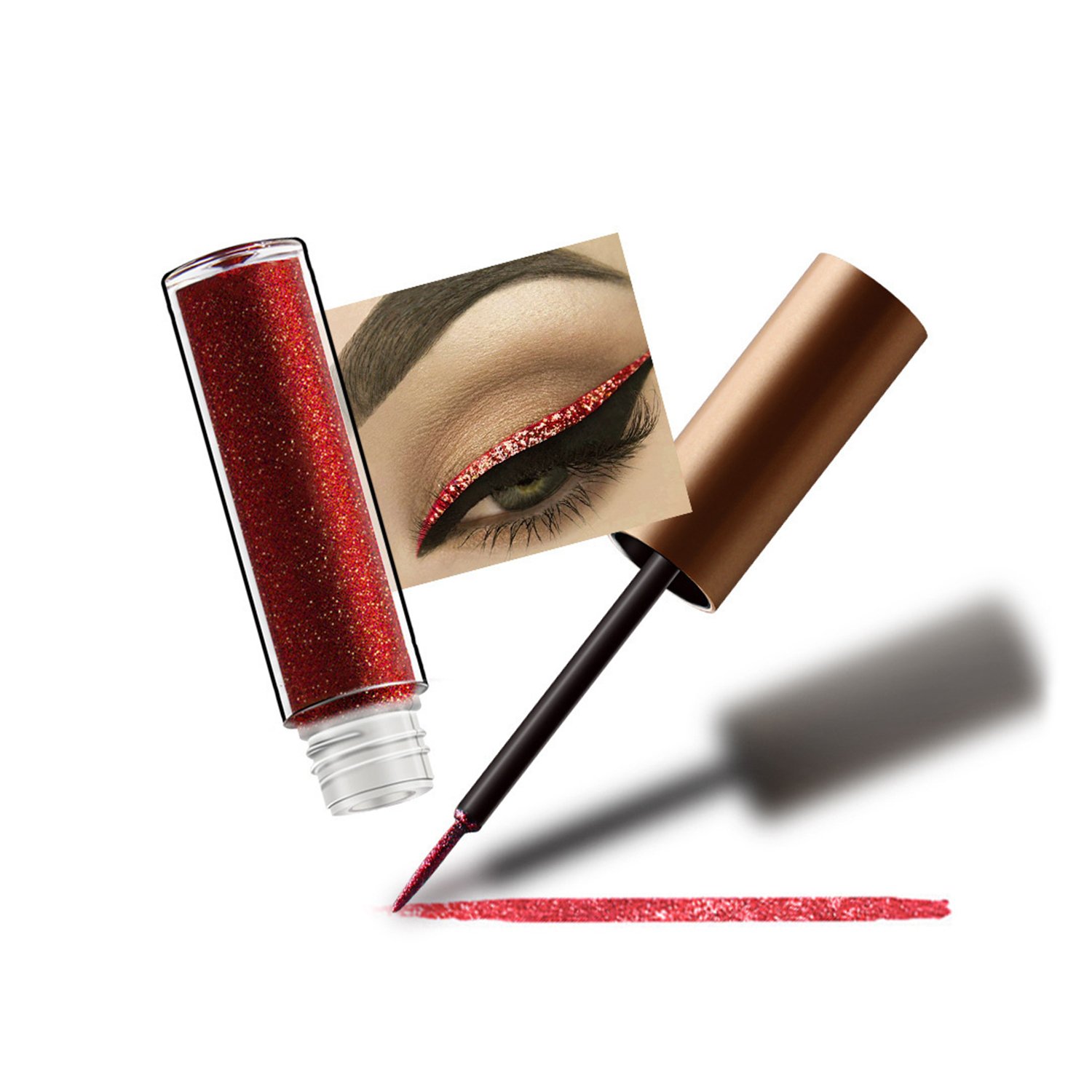 Waterproof 12 Color Private Label Packaging Glitter Liquid Eyeliner