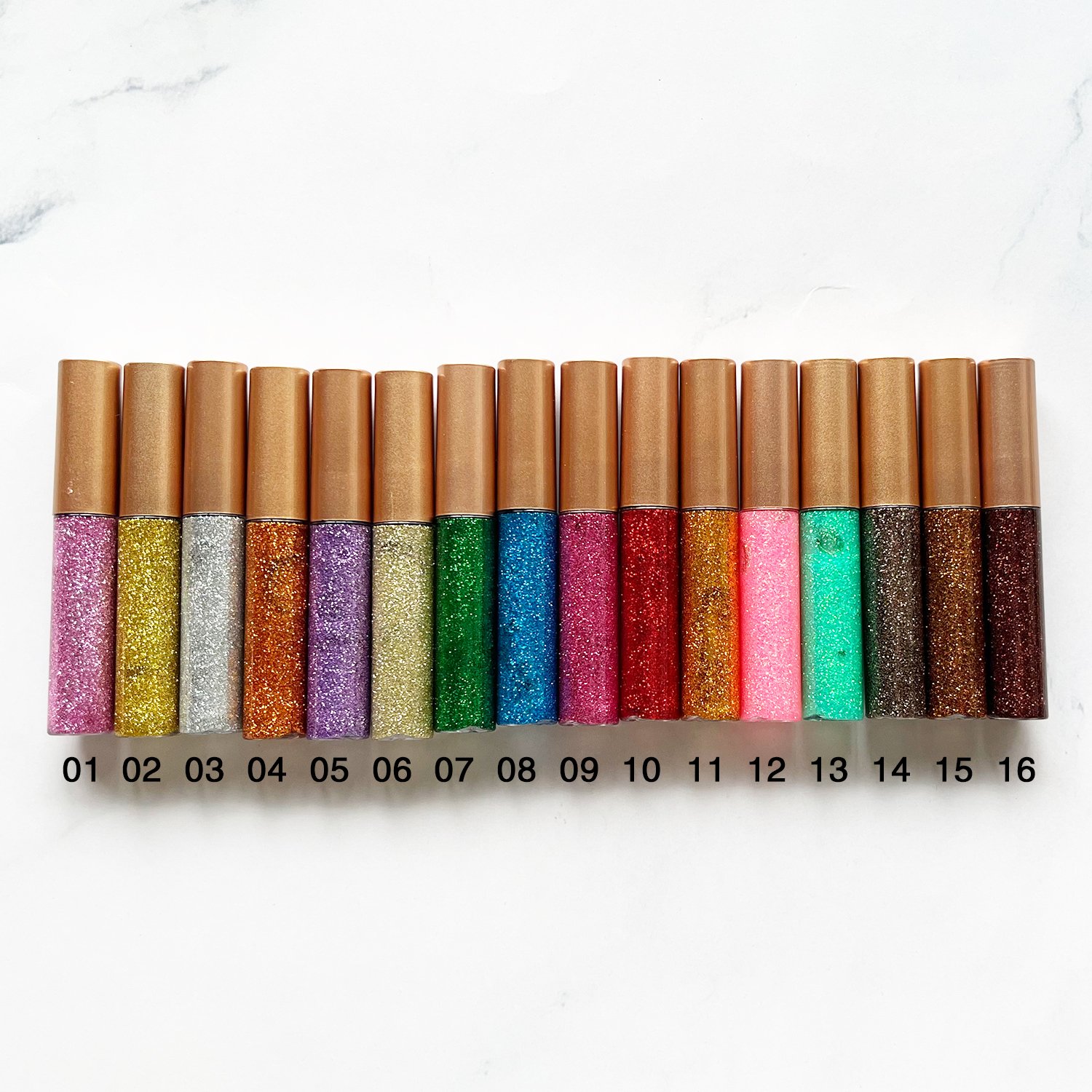 Waterproof 12 Color Private Label Packaging Glitter Liquid Eyeliner