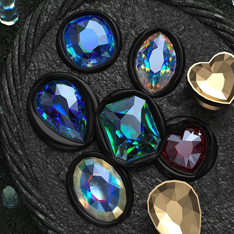 New Gemstone Series Solid Brass Stamps Embossed Sealing Wax Beads Metal Head Stamps Holiday Gift Manufacturer Wholesale