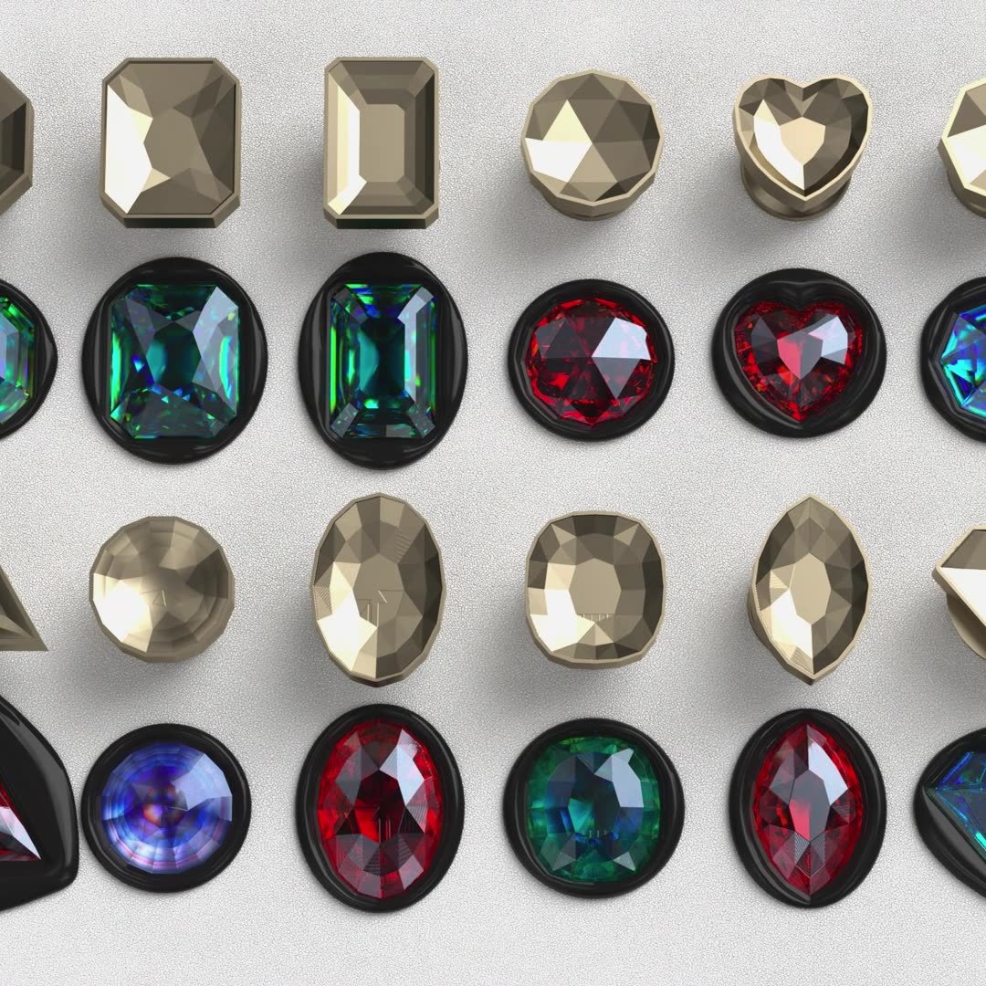New Gemstone Series Solid Brass Stamps Embossed Sealing Wax Beads Metal Head Stamps Holiday Gift Manufacturer Wholesale
