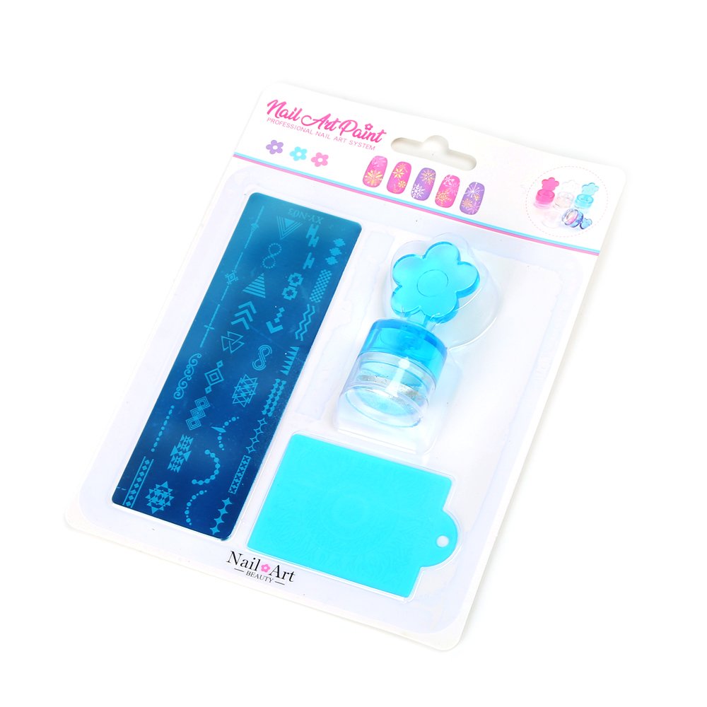 Set of 4x12cm Nail Art Stamper Plates for Creative Stamping Designs Essential Tool for Nail Art enthusiasts