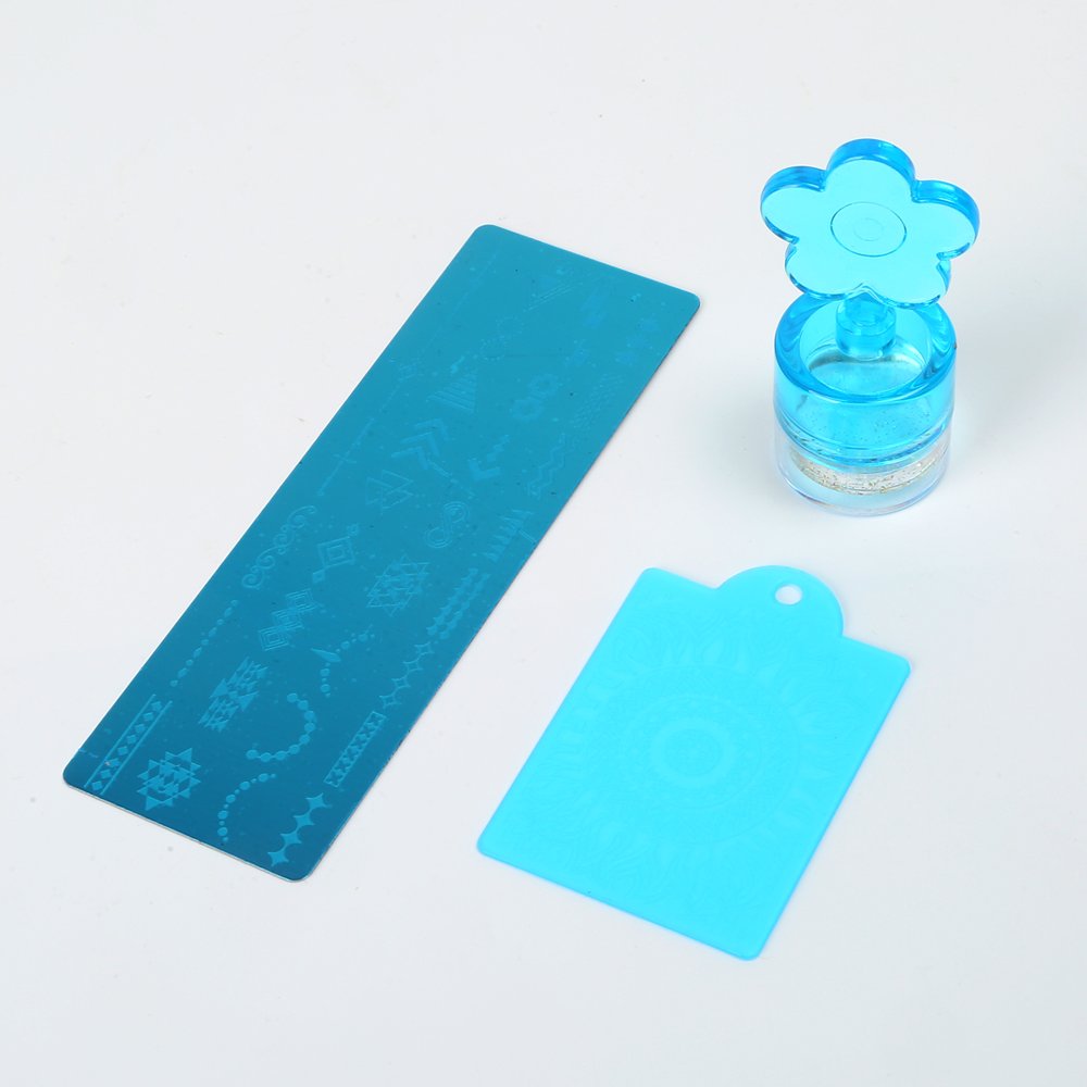 Set of 4x12cm Nail Art Stamper Plates for Creative Stamping Designs Essential Tool for Nail Art enthusiasts