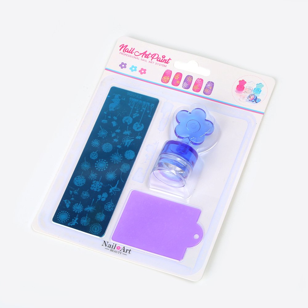 Set of 4x12cm Nail Art Stamper Plates for Creative Stamping Designs Essential Tool for Nail Art enthusiasts