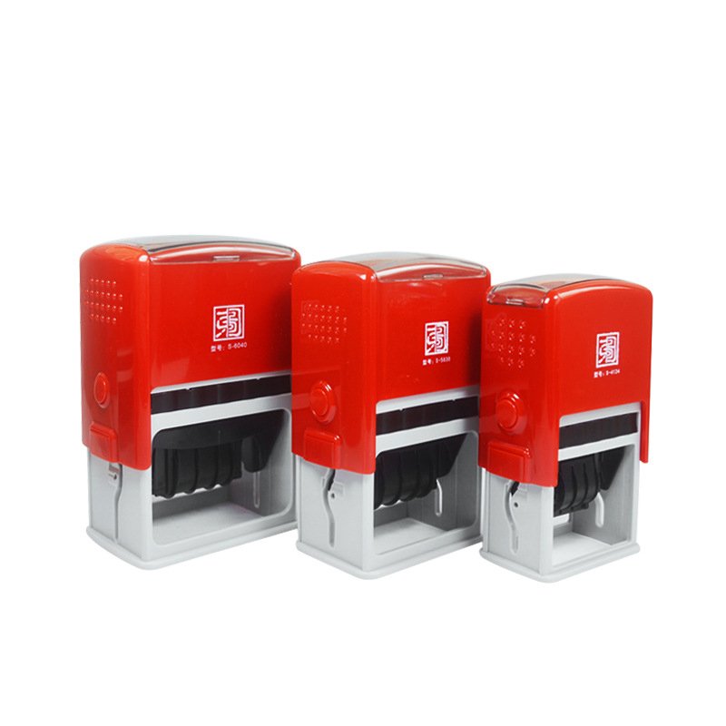 blank self inking rubber Automatic Handle Rubber Date Self-inking Stamps
