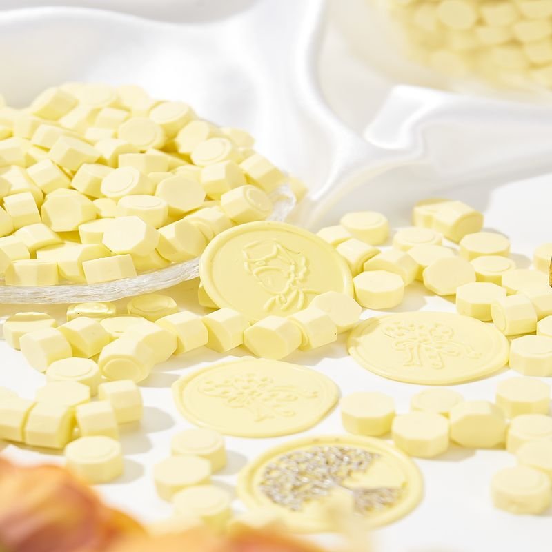 Wholesale Bag packing Sunflower Shape Sealing Wax Melts Metallic for Crafts envelope