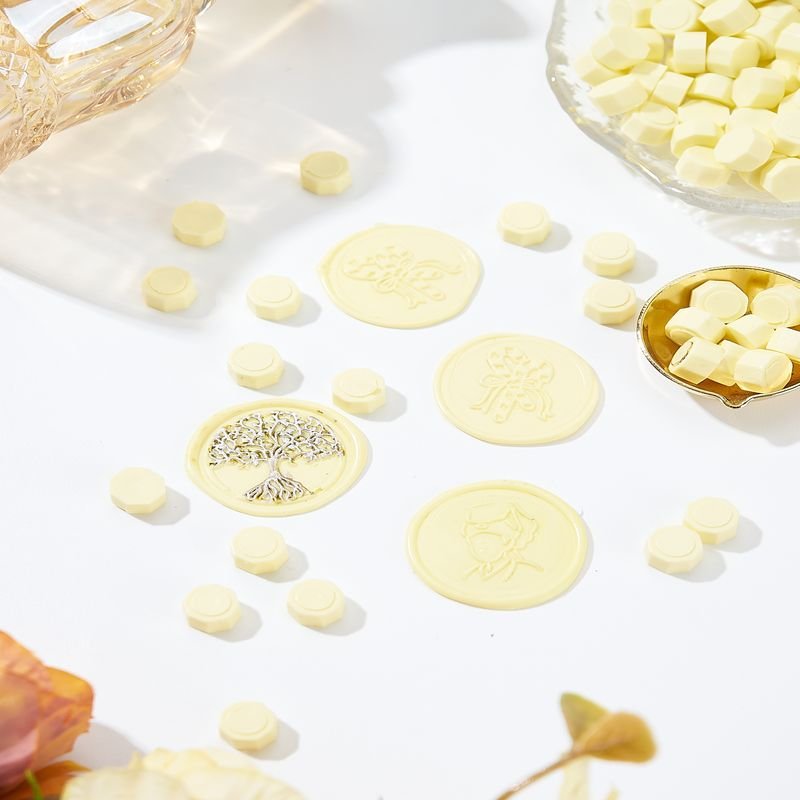 Wholesale Bag packing Sunflower Shape Sealing Wax Melts Metallic for Crafts envelope