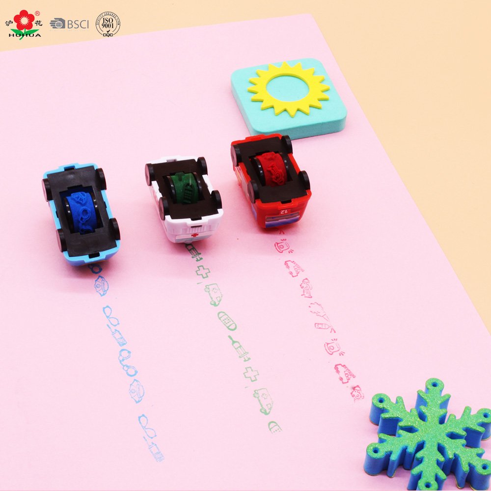 education teacher stamp colorful designed selfinking rolling kids stamp toy