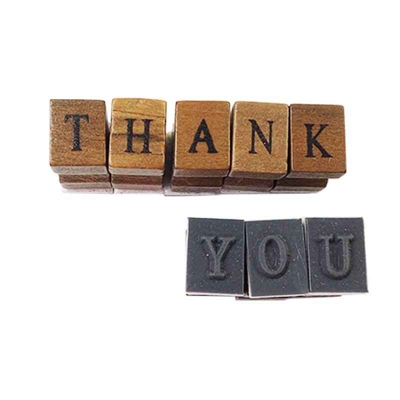 42 pcs/box Classic Design Capital Letters Numbers Stamp Vintage Wooden Craft Box Alphabet clear rubber Stamp For DIY decoration