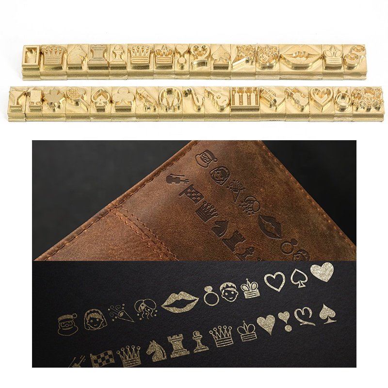 Letter Stamping Custom 6Mm 8Mm10Mm Logo Emboss 26 Alphabet Letter Brass Leather Stamp For Hot Foil Stamping