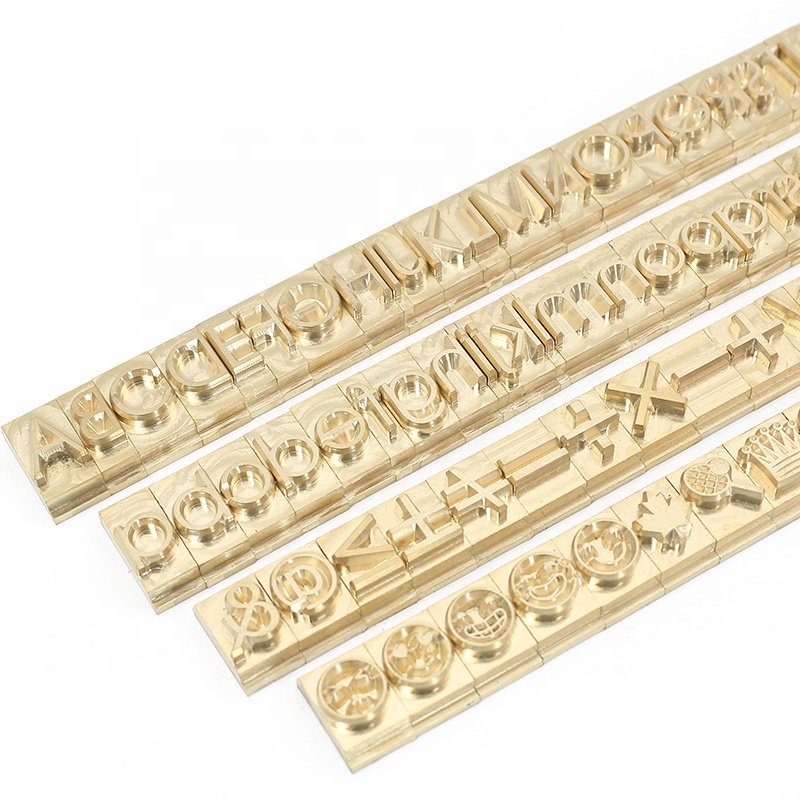 Letter Stamping Custom 6Mm 8Mm10Mm Logo Emboss 26 Alphabet Letter Brass Leather Stamp For Hot Foil Stamping