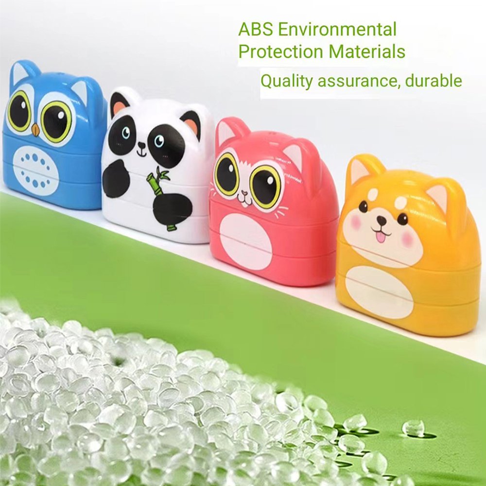 Kids Double-Sided Name Stamp on Multi-Layered Clothing Two-Color Rubber Paper and Plastic Flash Stamp with Personalized Logo