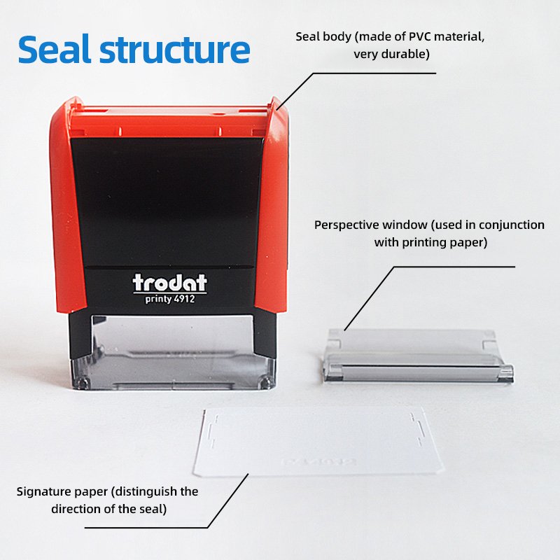Specially Excellent Trodat4912 Self-Imprinting Office Rubber Stamp Plastic Automatic Self-inking Stamp for DIY Use