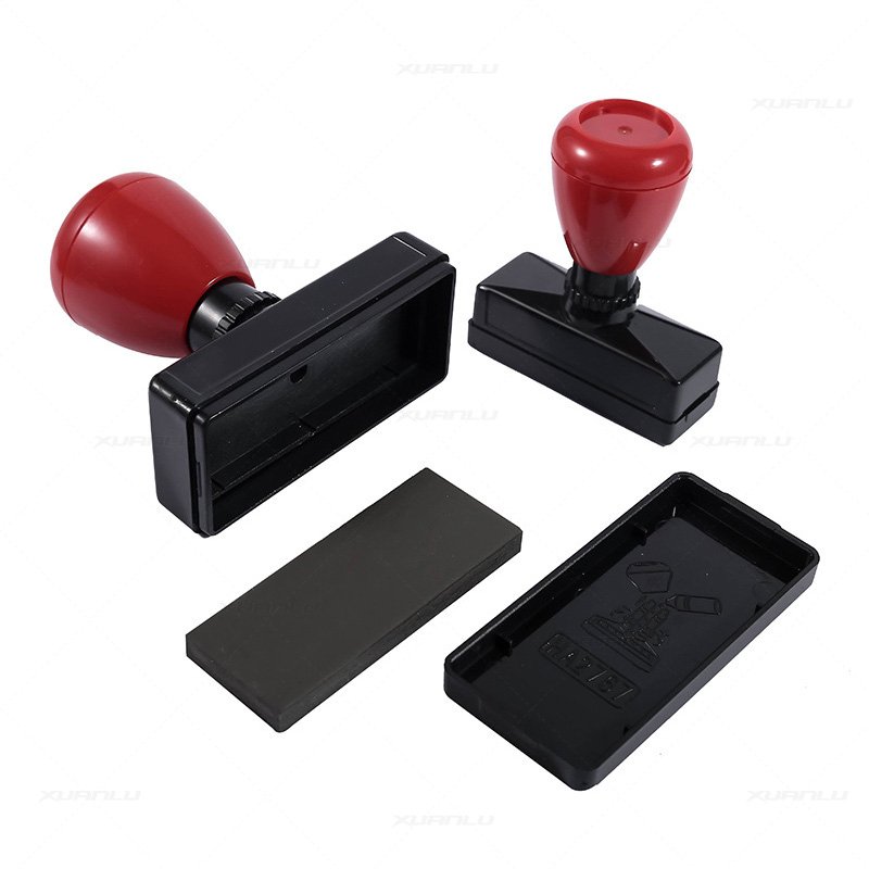 HA red gray office flash stamp handle photosensitive stamps holder mount case