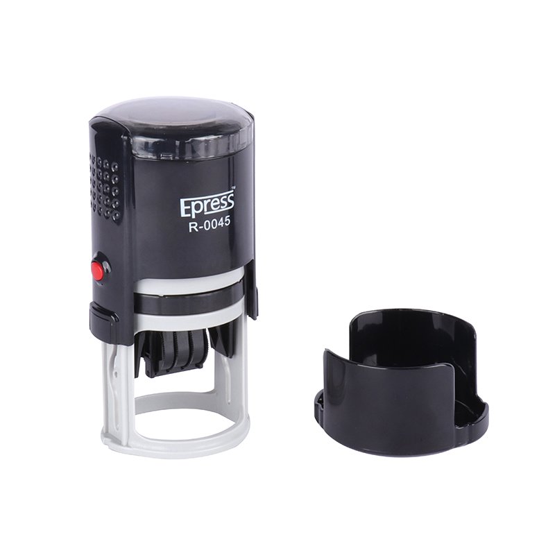 Custom OEM Stationery Office Self-inking Stamper Stamp Round Self Inking Rubber Stamps