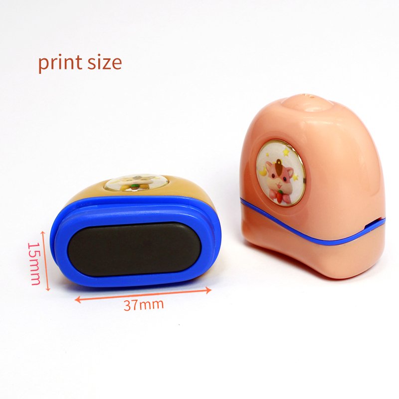 Kids stamp factory wholesale custom personalized paper book textile fabric stamp kids flash name stamp