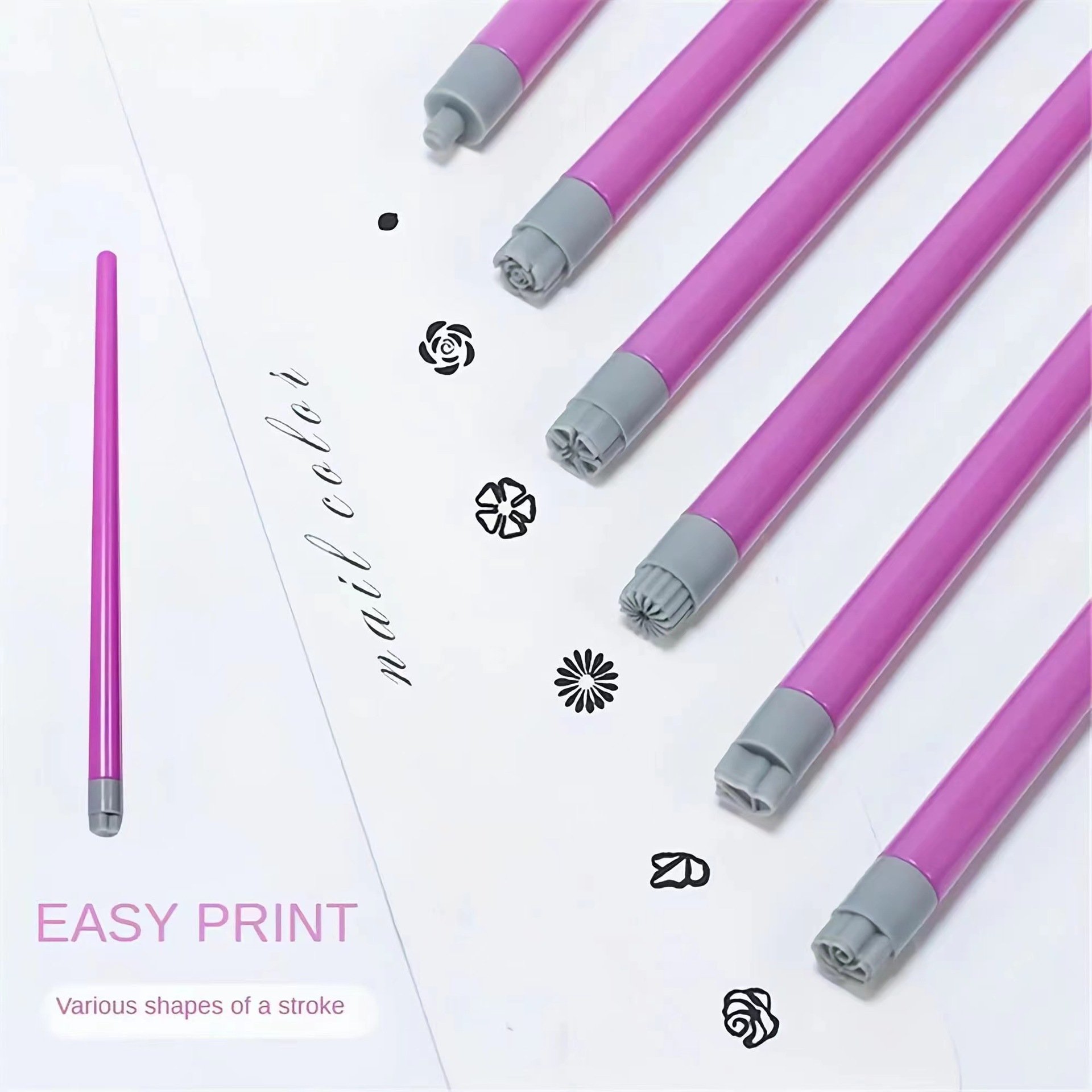 New Style Handmade Heart Nails Art Stamp Easy To Elevate Nail Stamper Pen