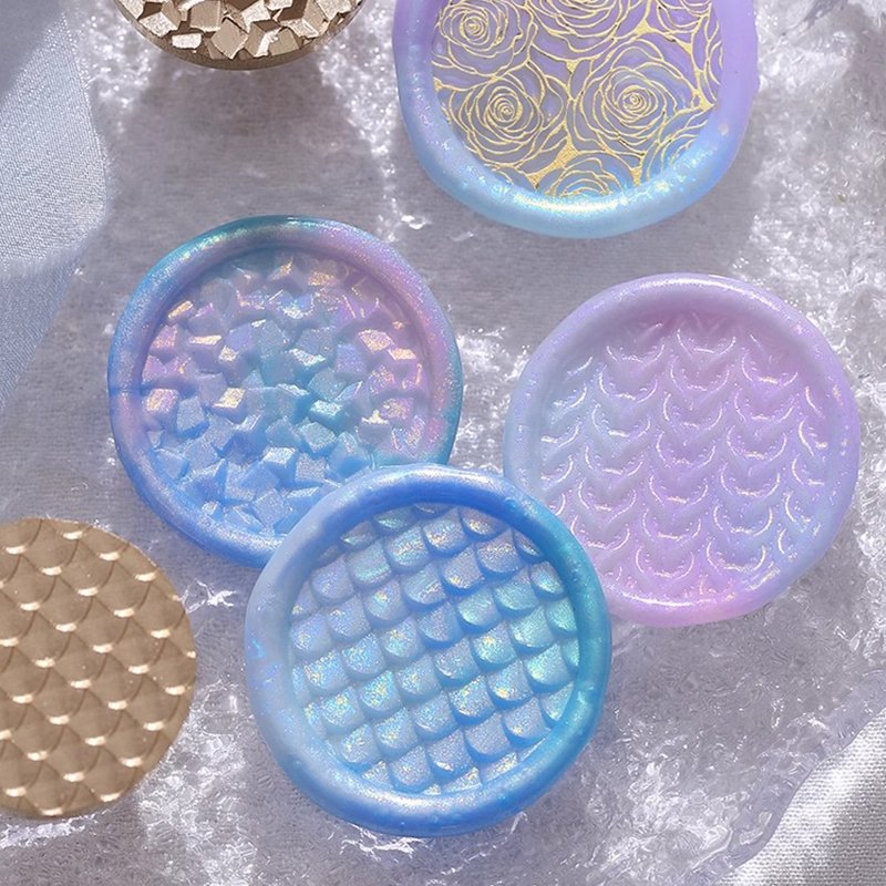 25 Texture Series Dragon Scale Ice Block Puzzle Tree Pattern Fire Paint Seal Head Brass Carving Wholesale