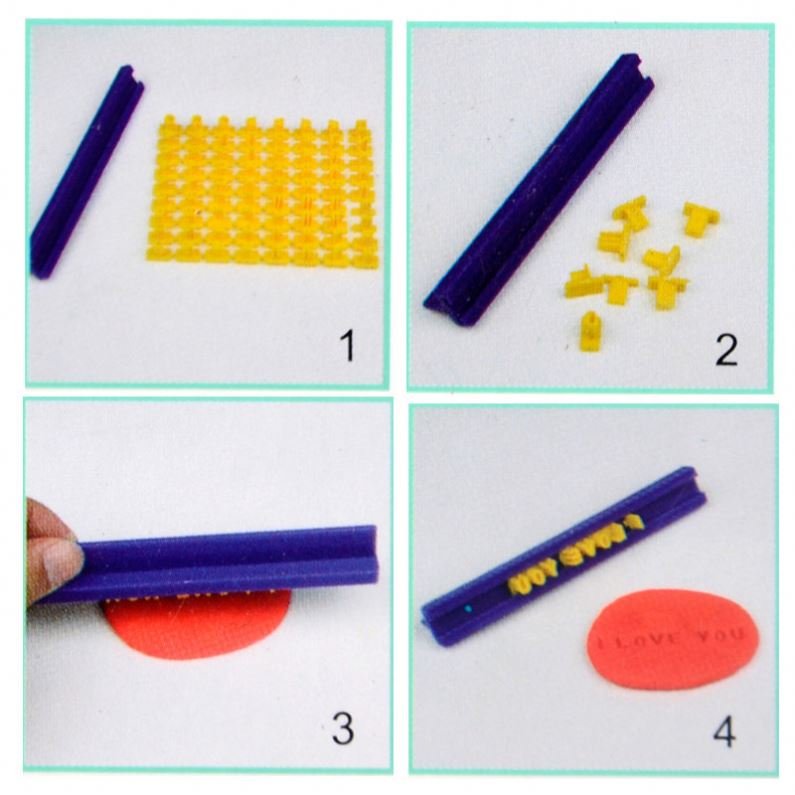 72 Pieces Plastic Biscuit Letter Stamps Reusable Alphabet Cookie Letters Stamp for Cake Decoration