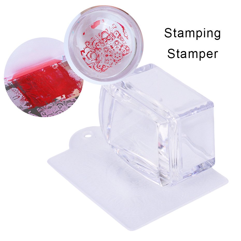 Destly New Nail Supplier Tools Square Silicone Seal Nail Polish Stamping French Tip Stamping Gel Nail Stamper