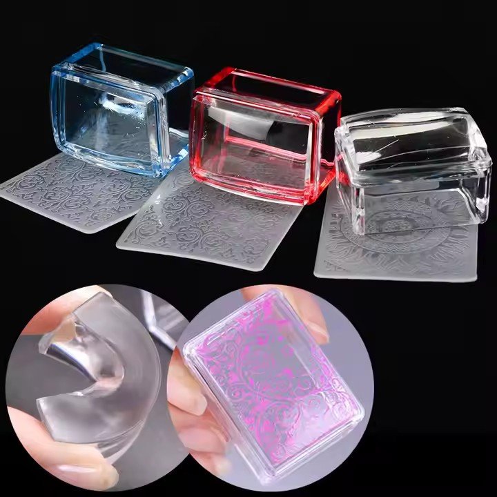 Destly New Nail Supplier Tools Square Silicone Seal Nail Polish Stamping French Tip Stamping Gel Nail Stamper
