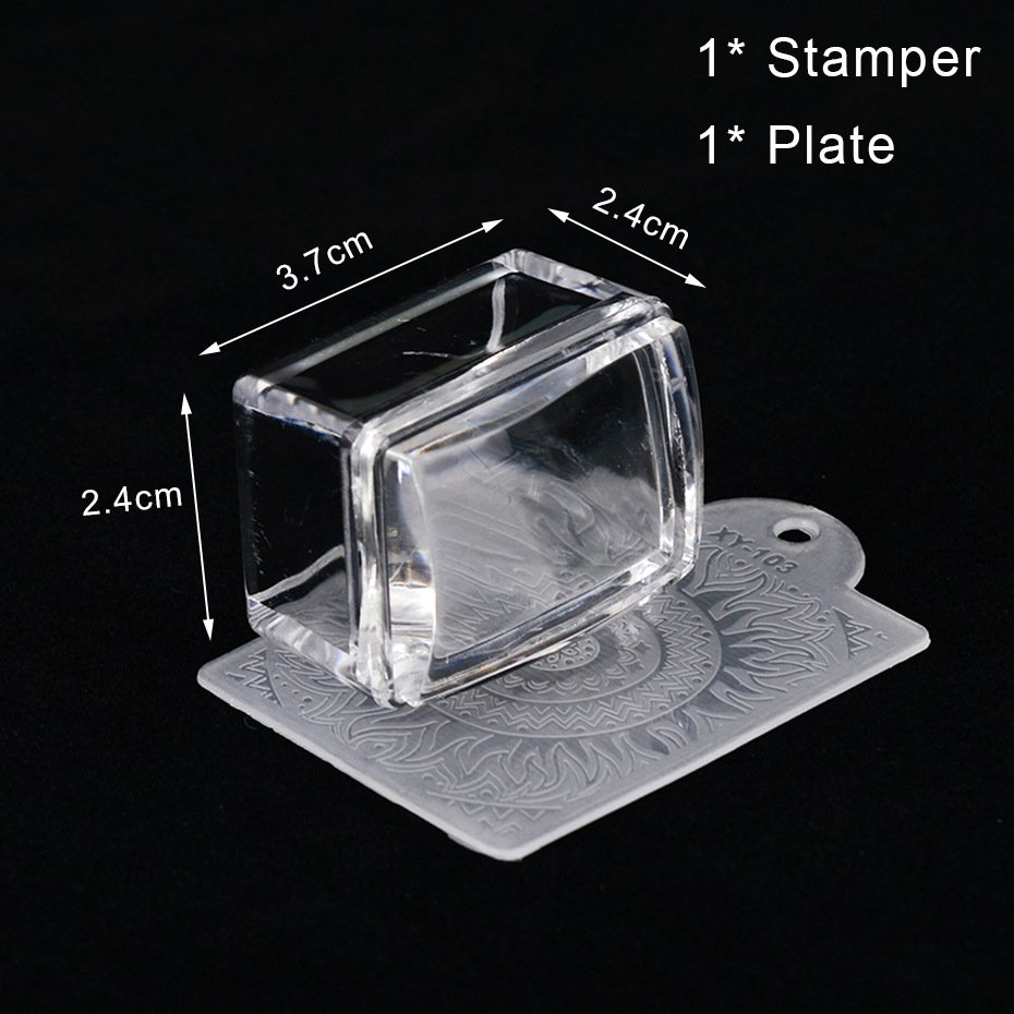 Destly New Nail Supplier Tools Square Silicone Seal Nail Polish Stamping French Tip Stamping Gel Nail Stamper