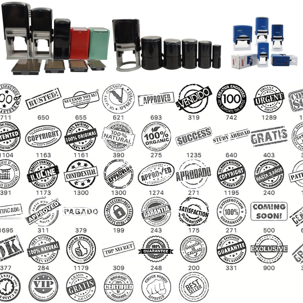 Custom Various Sizes Bottom Cover Rubber Seal Fiscal Personal Logo Stamp Office stamp personalized Self Inking Stamp