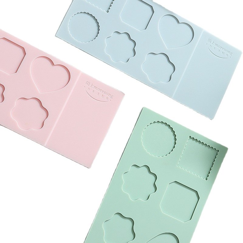Rectangle 6 shapes Assistive tools Handmade DIY Silicone Wax Seal Stamps Wax Seal Silicone Pad