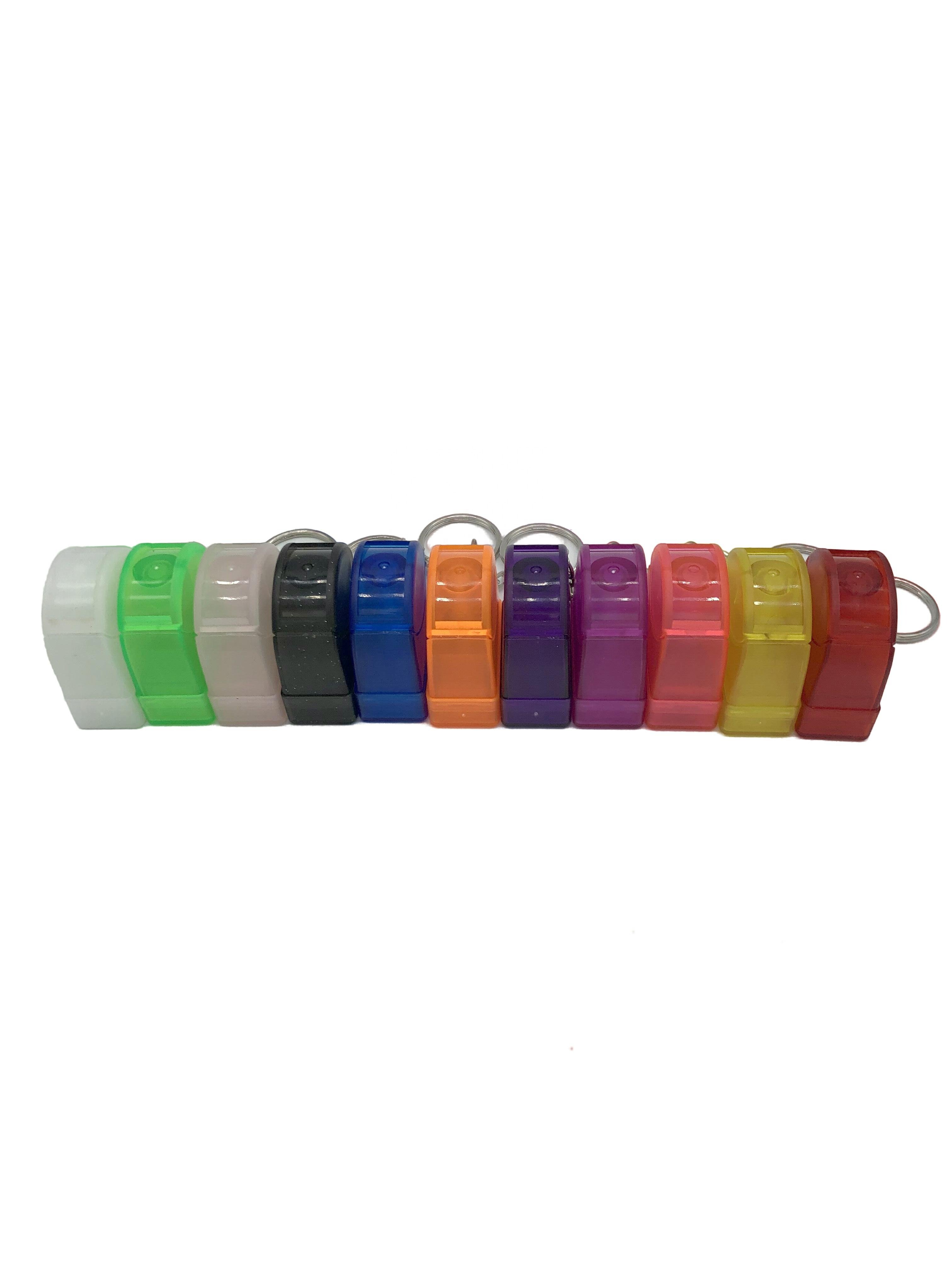 factory sale colorful keychain toy flash rubber stamp