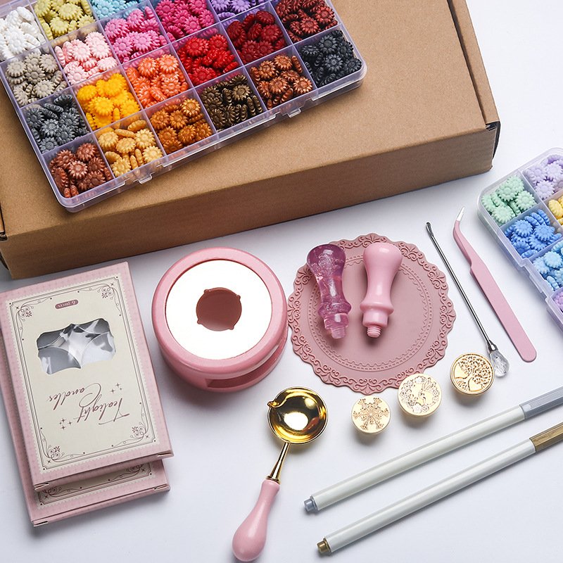 Sealed wax stamps, exquisite gift box tools, complete set, DIY wedding envelope, postcard sealing, manufacturer wholesale