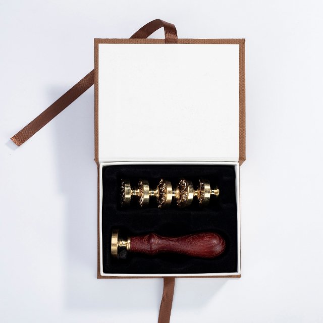 Factory Price Custom Handle Wooden Wax Seal Stamp set