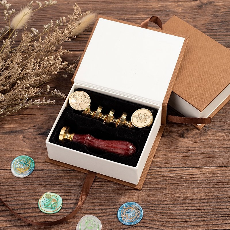 Factory Price Custom Handle Wooden Wax Seal Stamp set