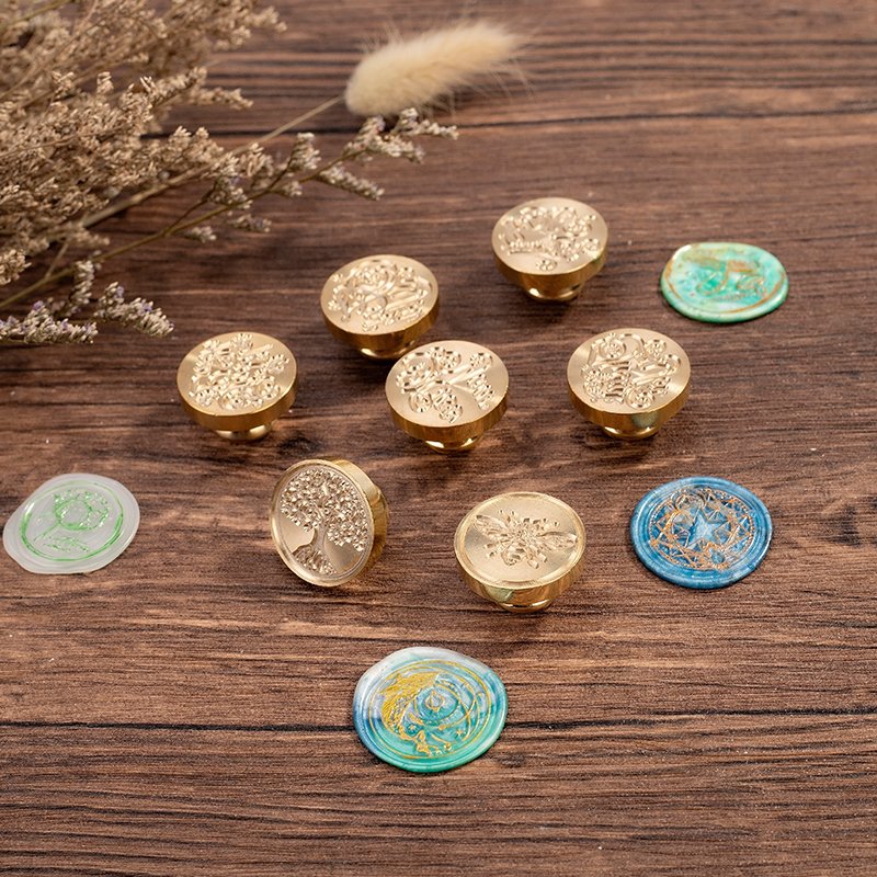Factory Price Custom Handle Wooden Wax Seal Stamp set