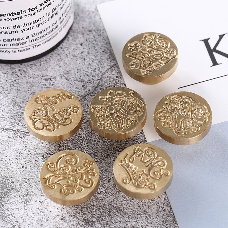 Guangdong Supplier circle mold Angel Factory Price Standard Stamp Retro copper For DIY machine make glue gun wax seal stamp