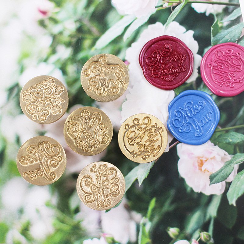 Guangdong Supplier circle mold Angel Factory Price Standard Stamp Retro copper For DIY machine make glue gun wax seal stamp