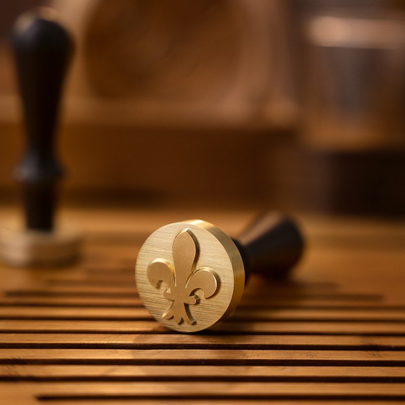 Skull pattern JY Ice Stamp ice Cube Stamp with Removable Brass Head & Wood Handle for Cocktail Whiskey