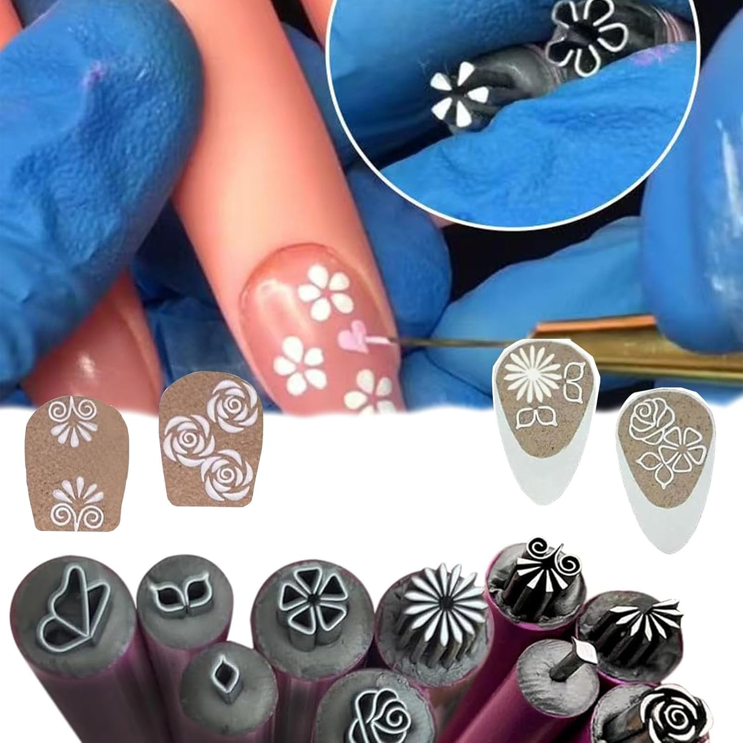 6PCS Nail Art Stamper Pen Set Nail Graffiti Nail Art Dotting Tools With Simple Design DIY Art Tools For Girls And Women