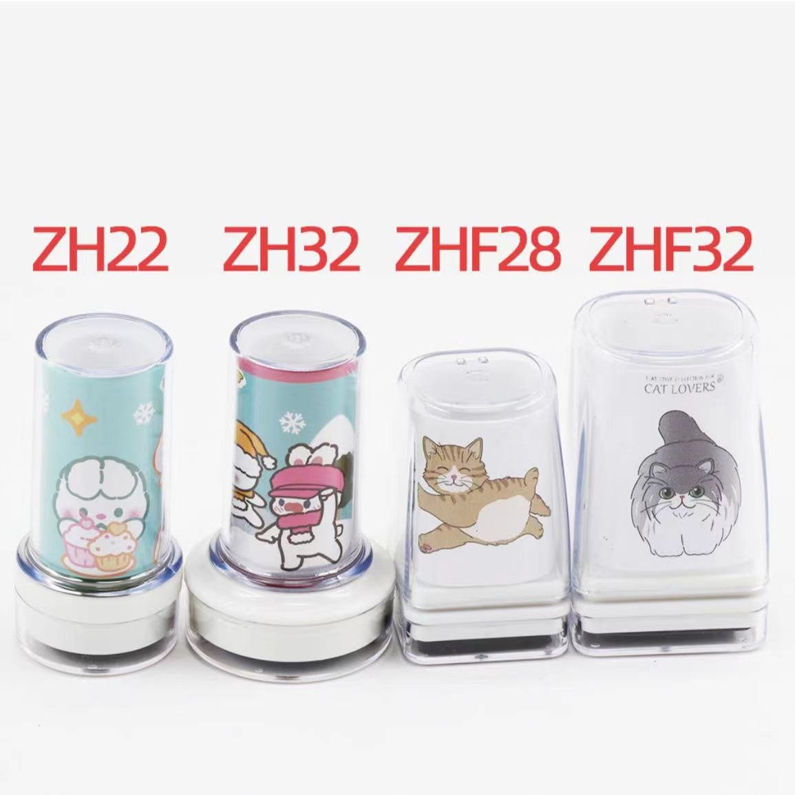 DIY/CUSTOM/OEM school stamps zh22 zh32 round flash stamp holder Plastic Handle Seal square seal office stamps
