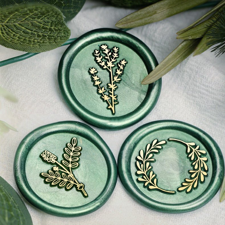 Plants 2.5cm Round Cooper Sealing Stamp For Scrapbooking Supplies Seal Wax Stamp Custom