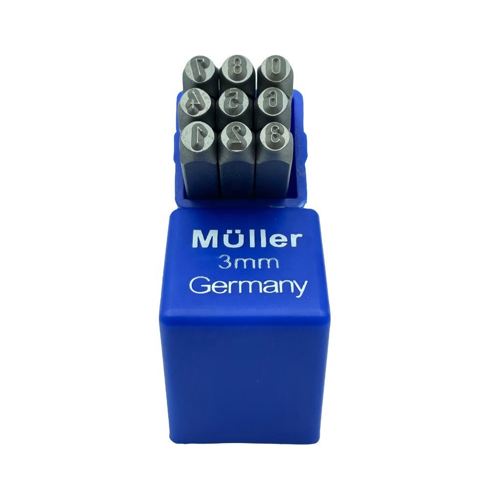 German Font Number 3mm metal steel stamp set