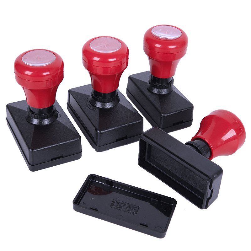 Factory wholesale flash pre inked rubber stamp Rectangle CB handle for flash stamp