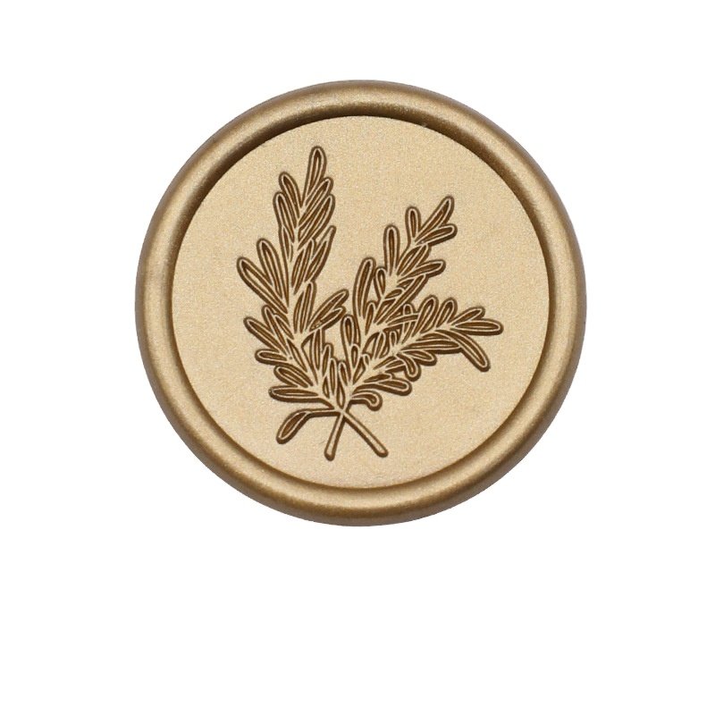 Rosemary Leaf Self Adhesive Wax Seal Stickers Wedding Leaf Envelope Seal Botanical Wax Sticker