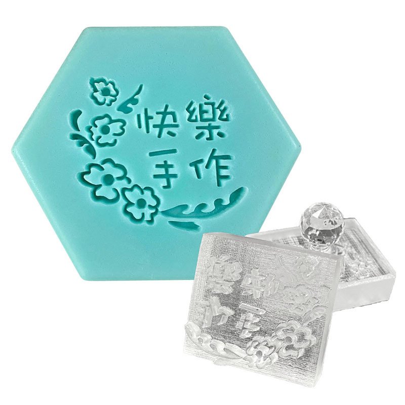 Custom Handmade soap Stamp Personalized logo Acrylic logo Stamp with Handle
