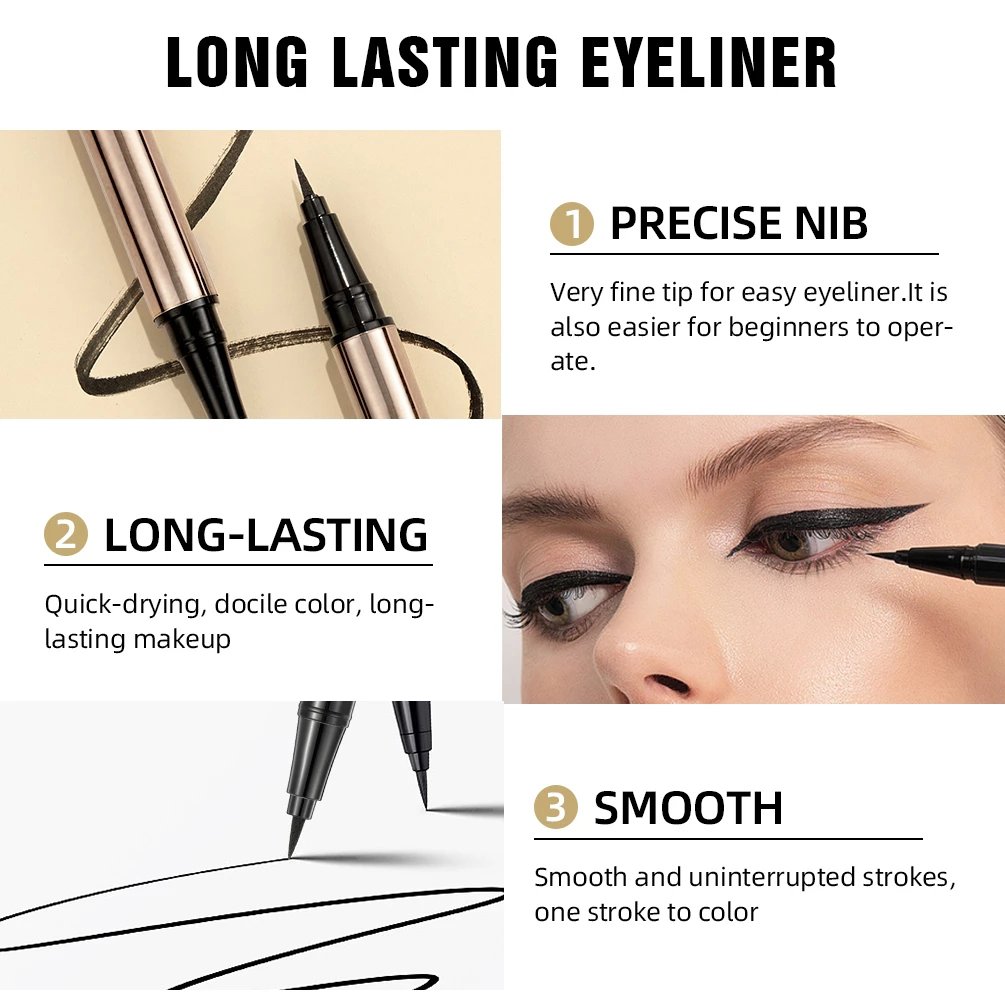 New Arrival Waterproof Factory Wholesale Cosmetics UK Eye Liner Liquid Eyeliner Pen