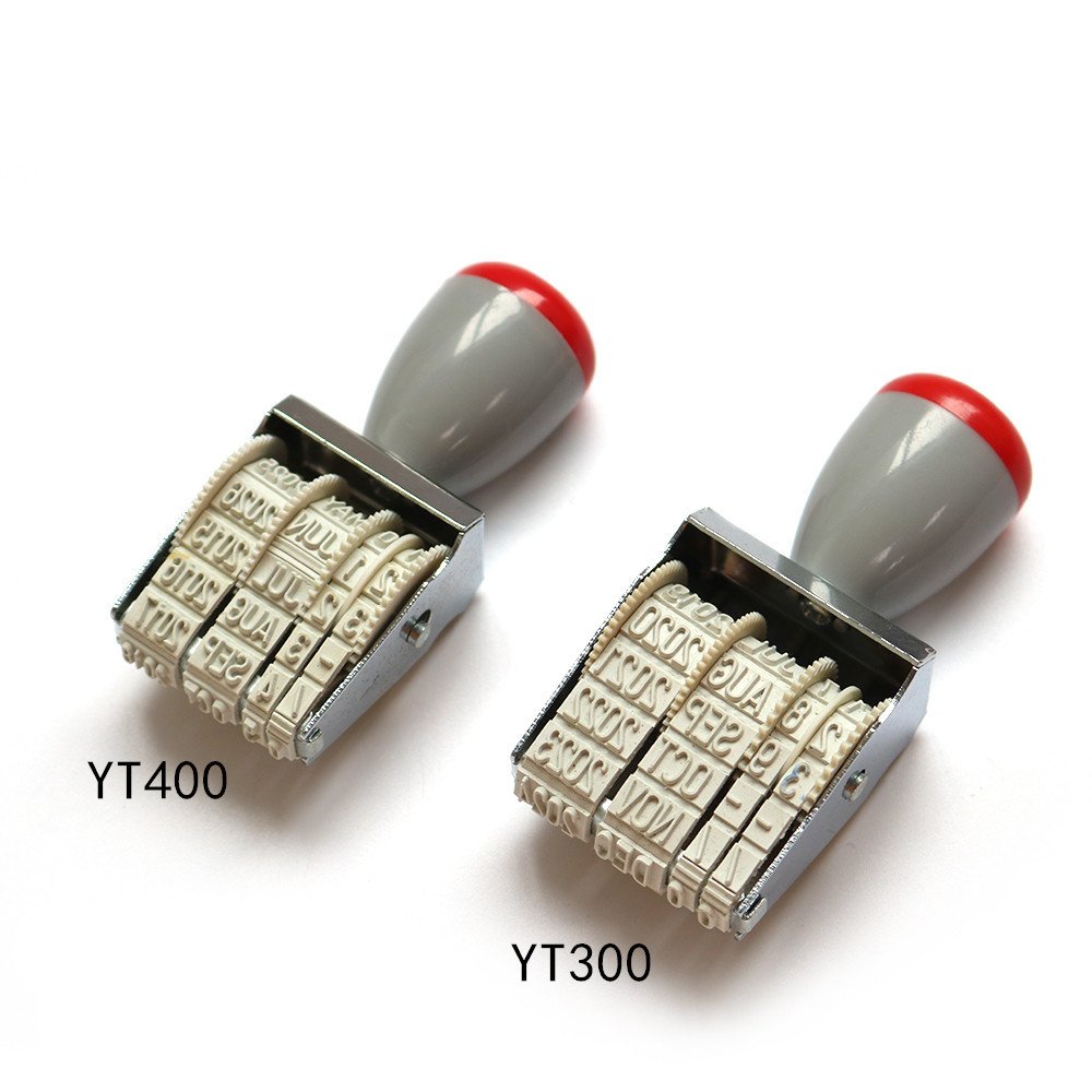 Custom Personalized Digit Number Symbol Rolling Wheel Ink Stamps French Rubber Stamp Spanish English Date Stamp