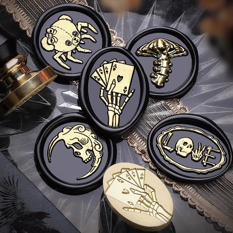 New Dark Series Solid Brass Stamps, Embossed Stamps, Wax Beads, Metal Heads, Stamps, Festival Gifts, Manufacturer Wholesale