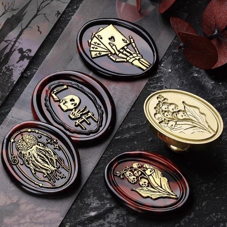 New Dark Series Solid Brass Stamps, Embossed Stamps, Wax Beads, Metal Heads, Stamps, Festival Gifts, Manufacturer Wholesale