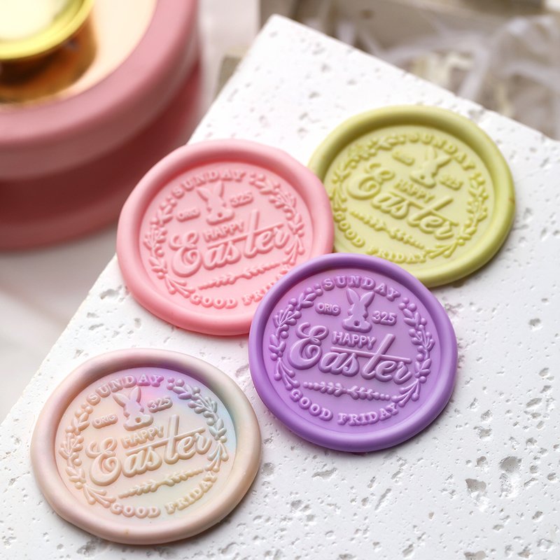 Easter series solid brass stamps, embossed stamps, wax beads, metal heads, stamps, holiday gifts, manufacturerswholesale