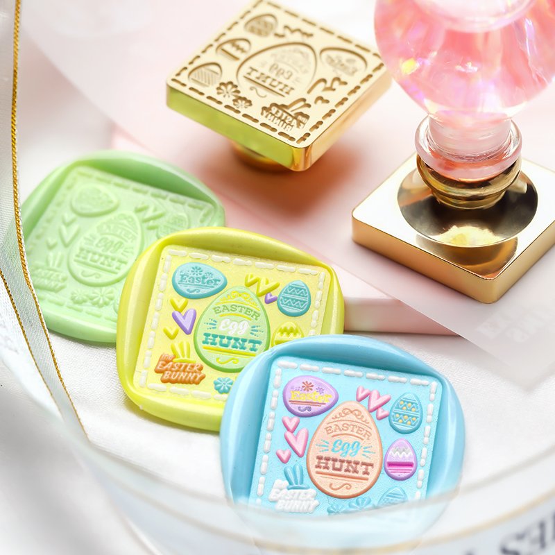 Easter series solid brass stamps, embossed stamps, wax beads, metal heads, stamps, holiday gifts, manufacturerswholesale